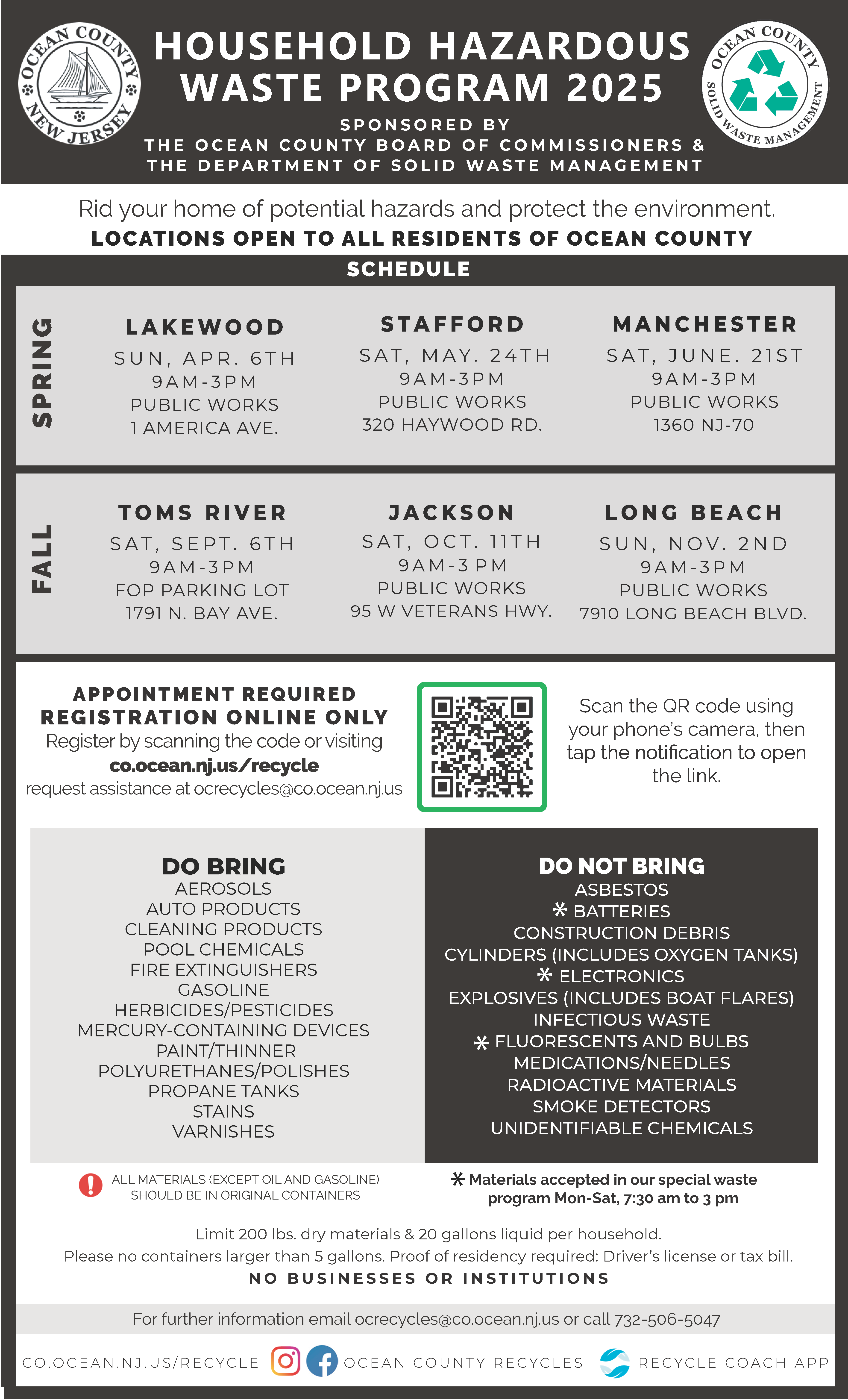 Household Hazardous Waste Flyer 2025